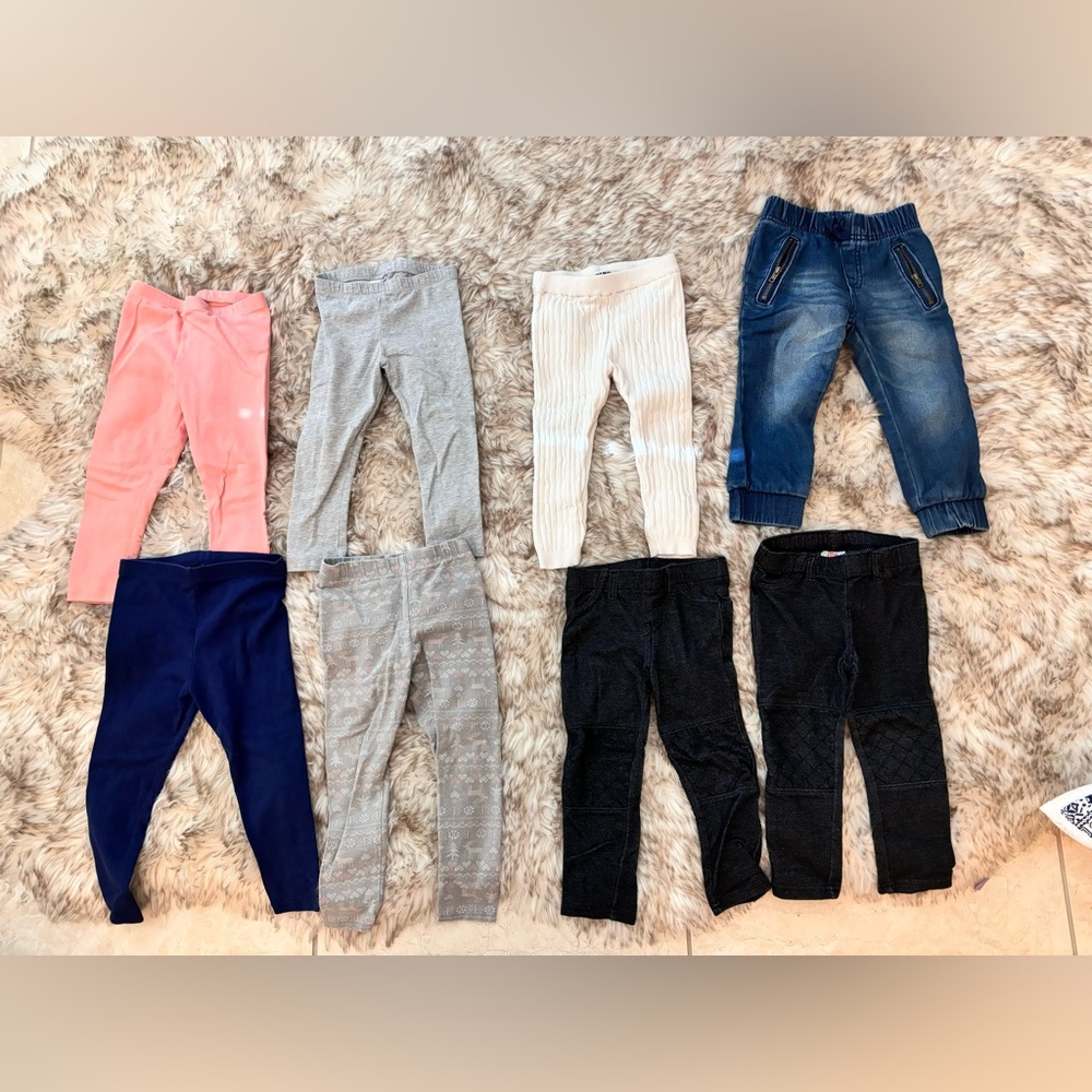 8 pairs girls leggings 2T Cat & Jack LOT